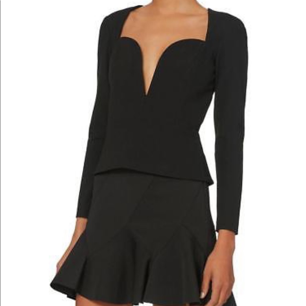 Michelle Mason deep v structured top